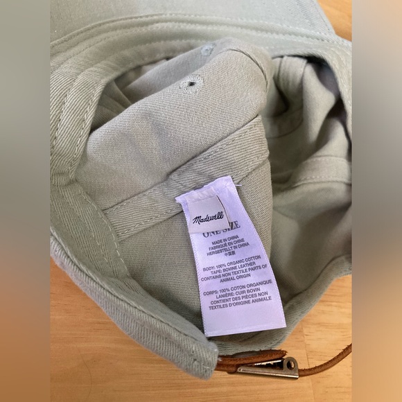 Madewell Organic Cotton Broken-In Baseball Cap Sunfaded Mint Green Taylor Swift - Picture 5 of 7